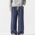 thumbnail image 1 of Amzcrzy Men's Pants Men Leisure Solid Color Button Elastic Waist Draw Rope Full Length Pants Mens Slacks Pants for Men Men's Clothing Slacks for Men Men Clothing, 1 of 7