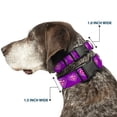 thumbnail image 2 of DC Comics Pet Collar, Dog Collar Plastic Buckle, Superman Logo In Heart Purple White Pink, 9.5 to 13 Inches 1.0 Inch Wide, 2 of 8