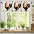 thumbnail image 2 of Retro Rooster Valances for Windows, 54 x 18in, Colorful Chicken Vintage Broad Watercolor Rod Pocket Kitchen Valance Curtain Light Filtering Window Treatments for Living Room Bedroom, 1 Panel, 2 of 7