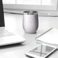 thumbnail image 3 of Modern 12oz Stainless Steel Insulated Wine Tumbler with Lid and Straw – Double Wall Vacuum Mug for Hot & Cold Drinks, 304 Steel Interior, Sweat-Free Design, 3 of 5
