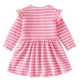 thumbnail image 3 of SuTry Girl's A-Line Dress Summer Fall Mesh Party Dress with Belt Pockets Ruffle Sleeves Skirt Suitable for Parties and Outings(Pink#2,3 years), 3 of 6