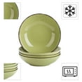 thumbnail image 4 of vancasso, Series Navia, 4-Piece Stoneware Soup Bowl Dinnerware Set, Grass Green Dinner Set, 8 inch, 4 of 7
