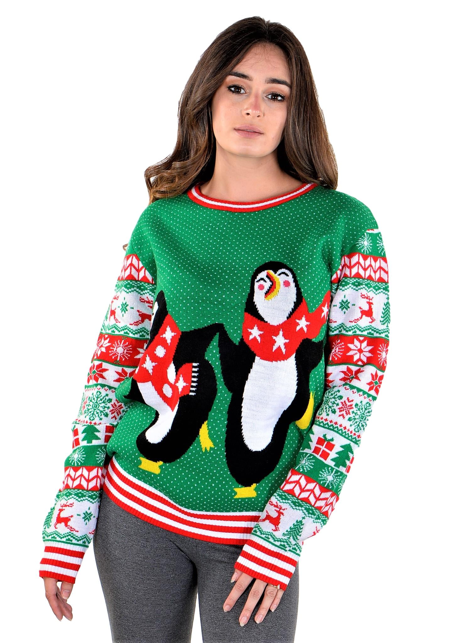 Womens Christmas Ladies Novelty Fairisle Penguin Reindeer Santa Snow Xmas Jumper