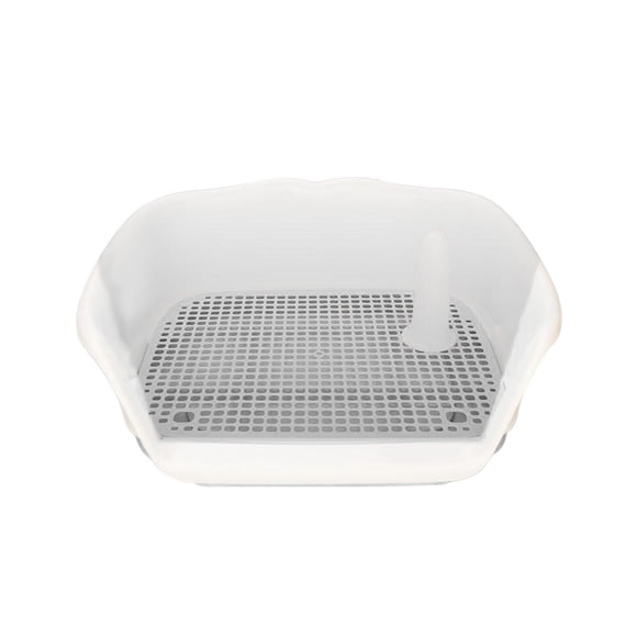 Methold Removable Dog Potty Tray Keep Floors Protection Clean with Wall Suministros para perros Gris blanco METRO