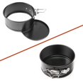 thumbnail image 3 of 4-piece loose bottom locking baking pan, 4-inch carbon cake, 3 of 5