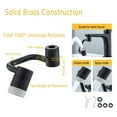 thumbnail image 6 of 1080° Rotating Faucet Extender Solid Brass Filter Faucet Big Angle Swivel Faucet Attachment Function 2 Sprayer Hardware adapter, 6 of 9