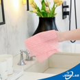 thumbnail image 3 of Red 40 Count/Roll, 7.87 × 7.87 inch disposable lazy cloth with wet and dry functions, water ripple water prick dishwashing cloth, 3 of 5