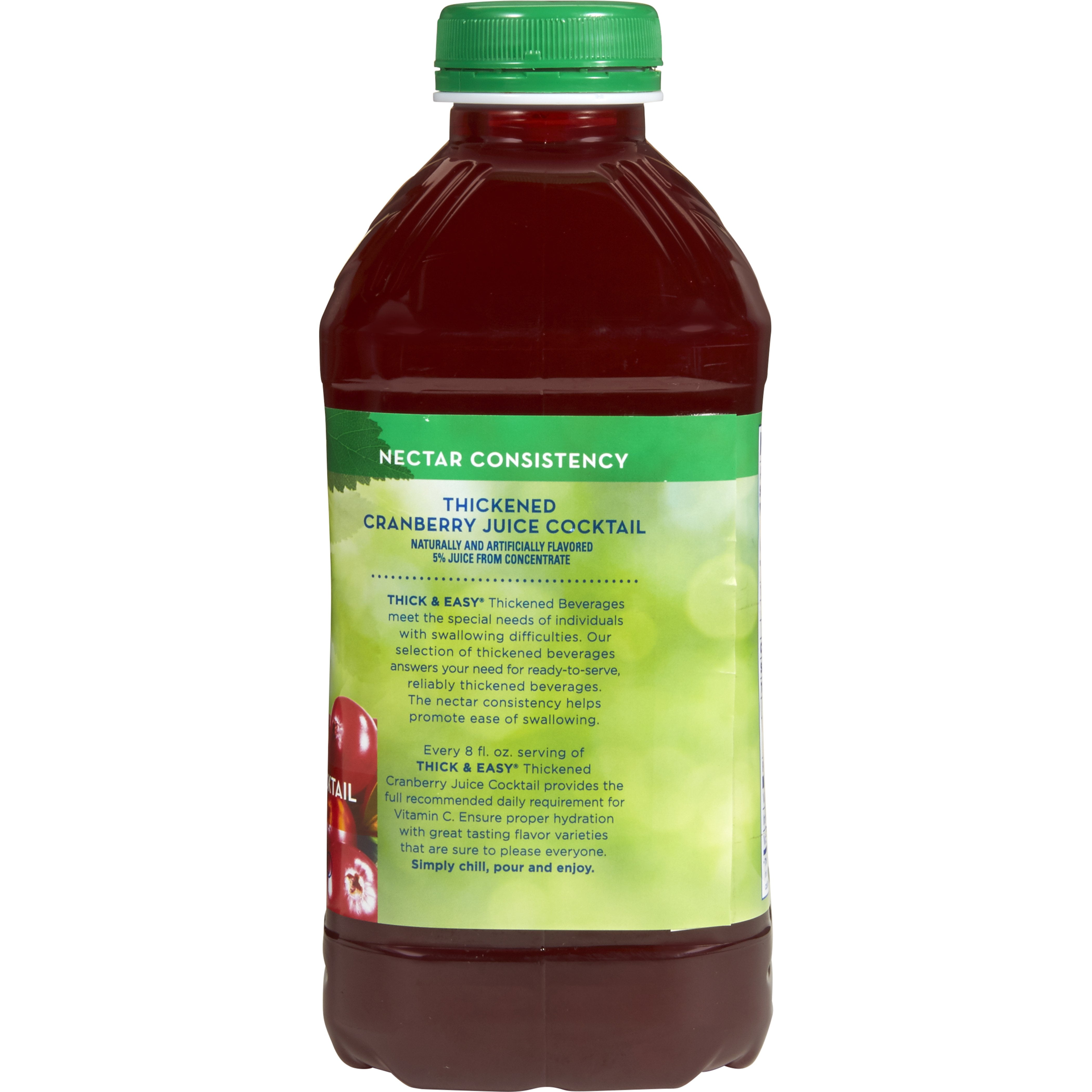 Hormel Thick & Easy Thickened Cranberry Juice Cocktail, Nectar, 48 Ounce Bottle, 15813 - Case of 6