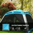 thumbnail image 4 of Outsunny 12' x 12' Screen House Room, 8 Person Camping Tent w/ Carry Bag and 4 Mesh Walls for Hiking, Backpacking, and Traveling, Easy Set Up, Sky Blue, 4 of 9