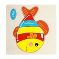 thumbnail image 3 of Children 3D Assemble Toy Kids Educational Intelligence Wooden Cartoon Design Assemble Toy Plane Fish, 3 of 8