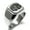 Silver, variant on Stainless Steel Letter G Initial 3D Cube Box Monogram Engraved Engraved Square Flat Top Biker Style Polished Signet Ring