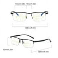 thumbnail image 3 of Progressive Reading Glasses Multifocal Anti-blue Light Smart Zoom Glasses Half Frame Metal Men Women +1.5 To +4.0, 3 of 4
