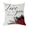 thumbnail image 1 of Teissuly Valentine's Day Linen Pillowcase Printing Sofa Cushion Home Decoration 45 x 45cm Teissuly WER202312024567, 1 of 1