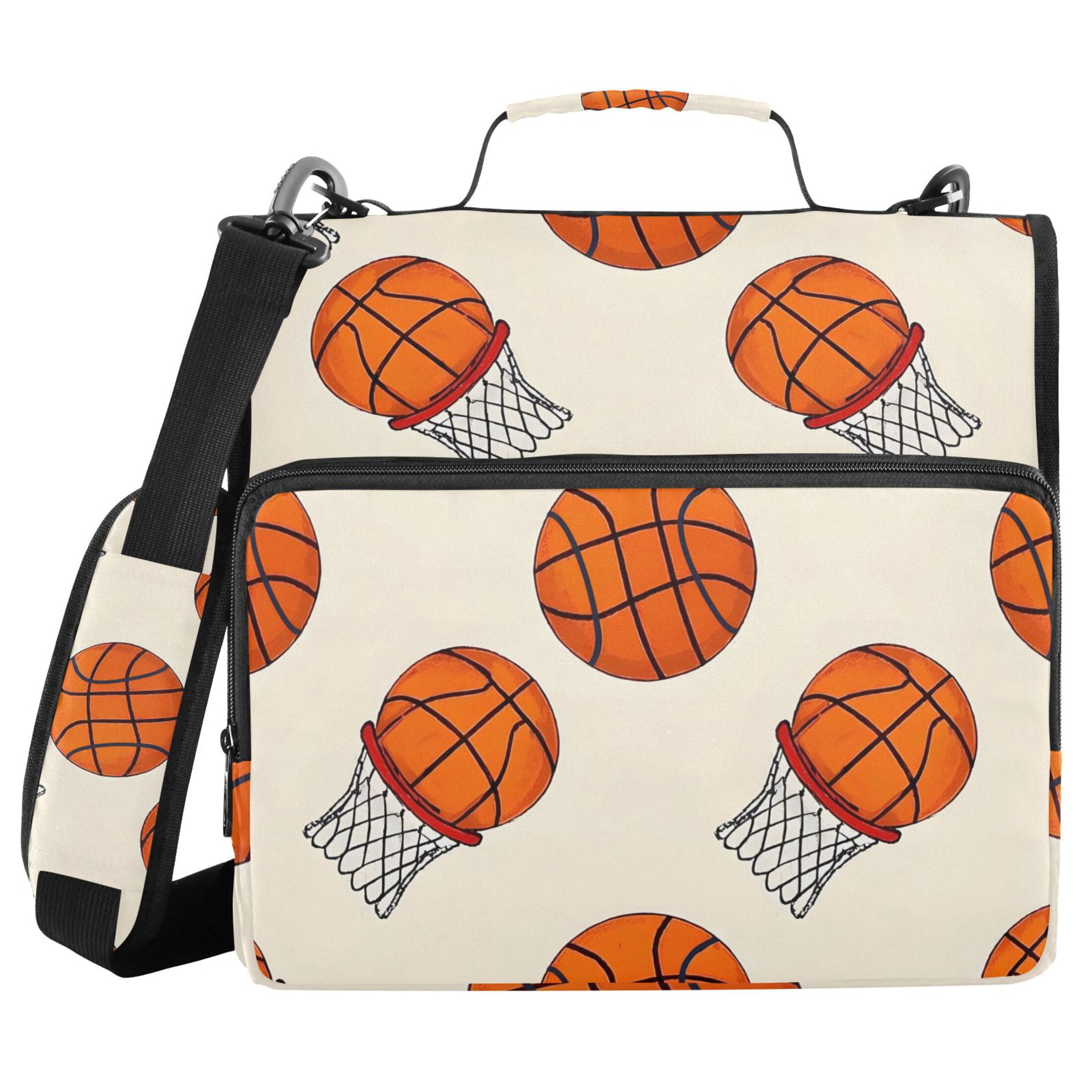 ALAZA Zipper Binder Basketball 3 Ring Trapper Keeper File Folder Organizer Bag