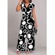 thumbnail image 3 of Mono sexy sin mangas con cuello en V para mujer, mono elegante con estampado ajustado a la moda para primavera y verano, mono de una pieza 2024, 3 of 5