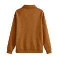 thumbnail image 4 of Stralyhd Sweatshirt for Women Casual Long Sleeve Polo Neck Shirts Loose Fit Pullover Tops Fall Fashion Brown M, 4 of 5