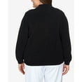 thumbnail image 5 of Alfred Dunner Womens Plus-Size Chenille Metallic Zip Front Cardigan, 5 of 6