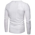 thumbnail image 3 of Camiseta De Manga Larga Con Escote Y Cremallera Para Hombre Con Agujeros Lisos Suaves A La Moda (Blanco Xl)-200745,03 Likrtyny Caballero, 3 of 7