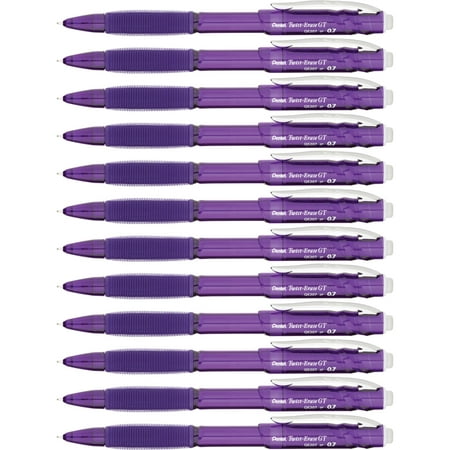 Pentel Mechanical Pencils Twist-Erase 0.7mm 12/DZ Violet QE207VDZ