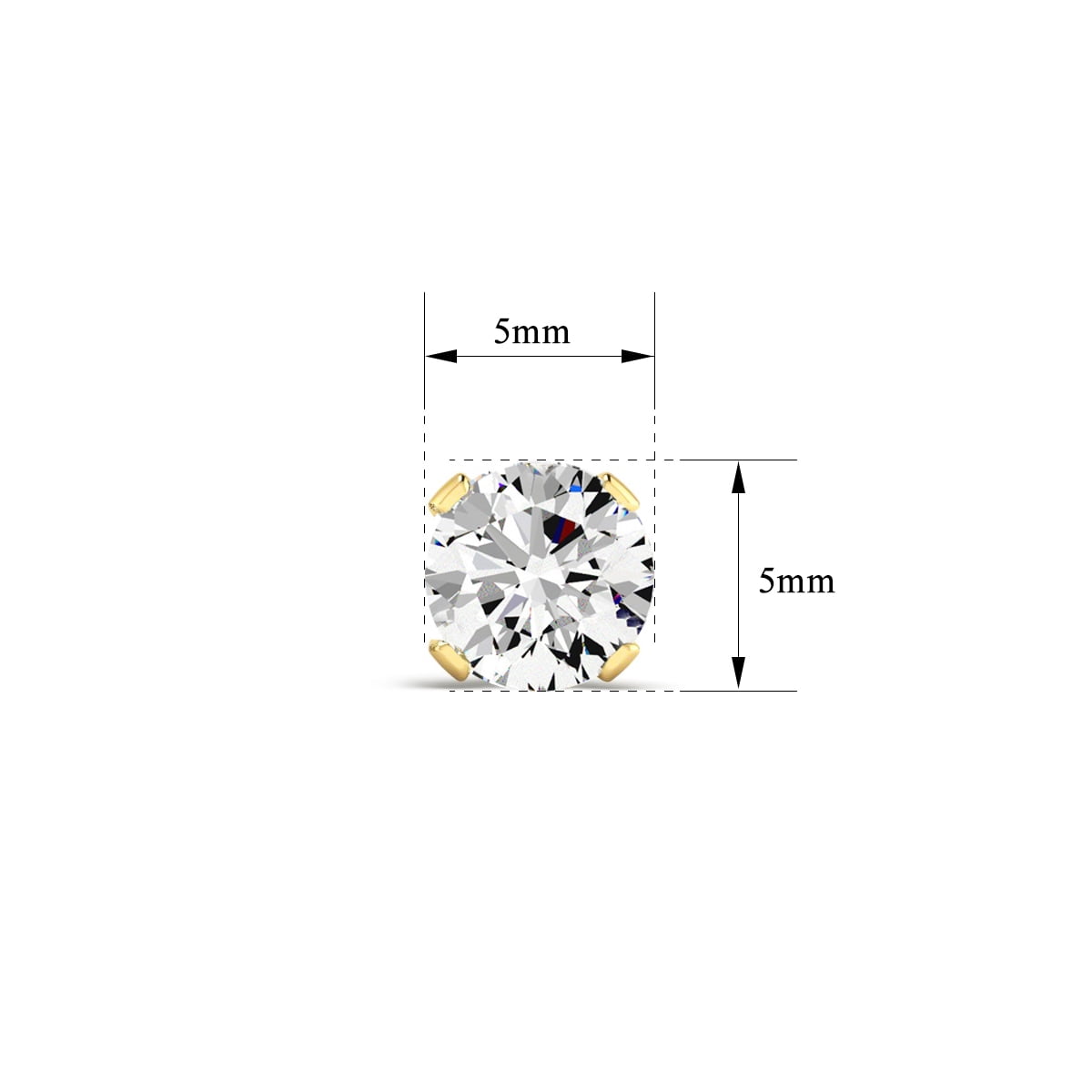 SuperJeweler 1 Carat Moissanite Screw Back Stud Earrings in 14K Yellow Gold for Women