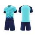 thumbnail image 2 of Xudanell Active Boys Short Sets 2 Piece Performance Crewneck Short Sleeve T-Shirt Shorts Boys Athletic Sets (W, 3-4 Years), 2 of 4