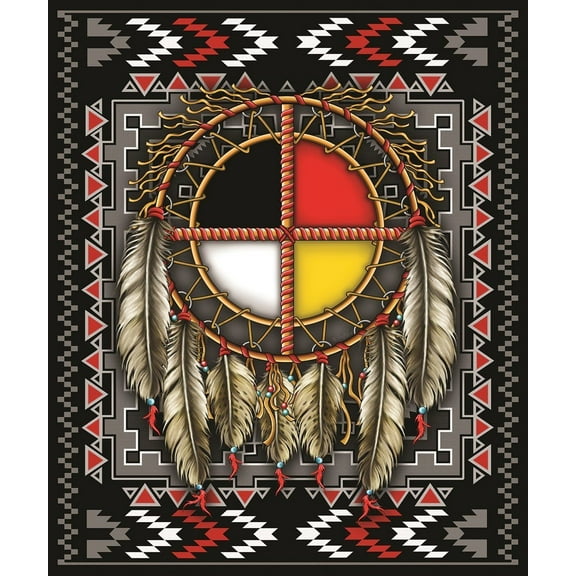 Medicine Wheel Queen Blanket
