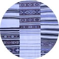 thumbnail image 1 of Ahgly Company Machine Washable Indoor Round Patchwork Blue Transitional Area Rugs, 6' Round, 1 of 4