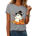 thumbnail image 2 of Leey-World Womens Halloween Shirt Halloween Shirts for Women Cute Graphic Tees Fall Cute Shirt Halloween Party Clothes Short Sleeve Casual Tops Holiday Outfits, 2 of 7
