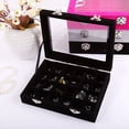 thumbnail image 3 of 24 Grids PU Velour Leather Multipurpose Jewellery Storage Box Ring/Earrings/Necklace Tray, 3 of 6