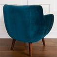 thumbnail image 3 of RST Brands Rhodes Mid-Century Modern Tufted Accent Chair in Blue Velour, 3 of 4