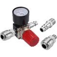 thumbnail image 1 of Regulador de presión de aire Válvula de tres vías 175psi 12bar Regulador de manómetro de presión de aire de 1/4 pulgadas para compresor (Nueva válvula de 3 vías) ACTIVE Biensenido a ACTIVE, 1 of 5
