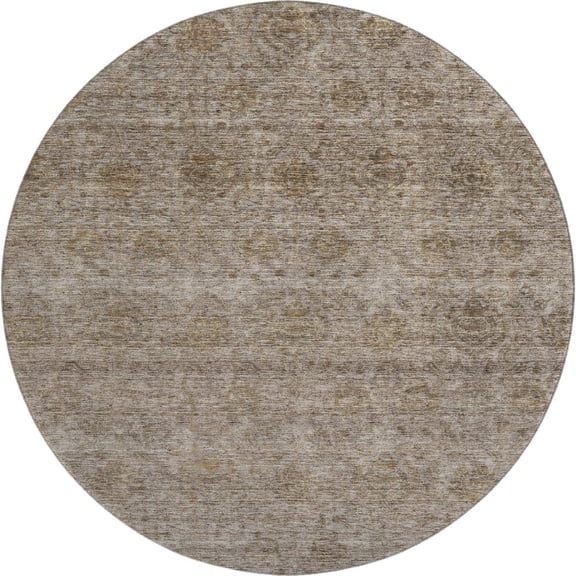 Dalyn Rugs Premium Machine Washable Mayfield AMF1170 Brown 8' x 8' Round Rug