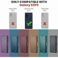 thumbnail image 2 of Funda tipo cartera para Samsung Galaxy S21 FE con tarjetero, función atril, bloqueo RFID, cierre magnético, protección a prueba de golpes, de piel sintética, para Samsung S21 FE, 2 of 7