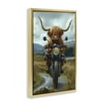 thumbnail image 4 of Stupell Industries Motorbike Rural Cattle Animals & Insects Painting Gold Floater Framed Art Print Wall Art, 17 x 25, 4 of 10