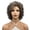 Gray, variant on Lydell Women's Short Super Curly Synthetic Bangs Wig, Black