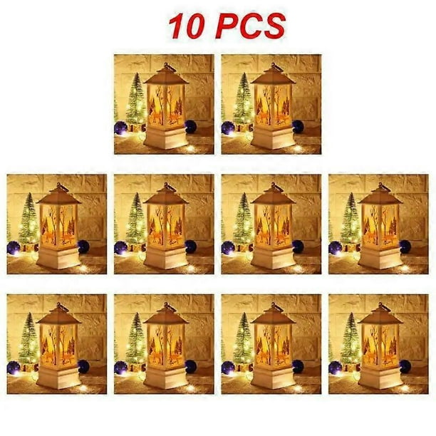 3~10PCS Christmas Lantern Light Merry Christmas Decorations for Home 2023 Navidad Christmas Tree Ornaments Xmas Gifts New Year