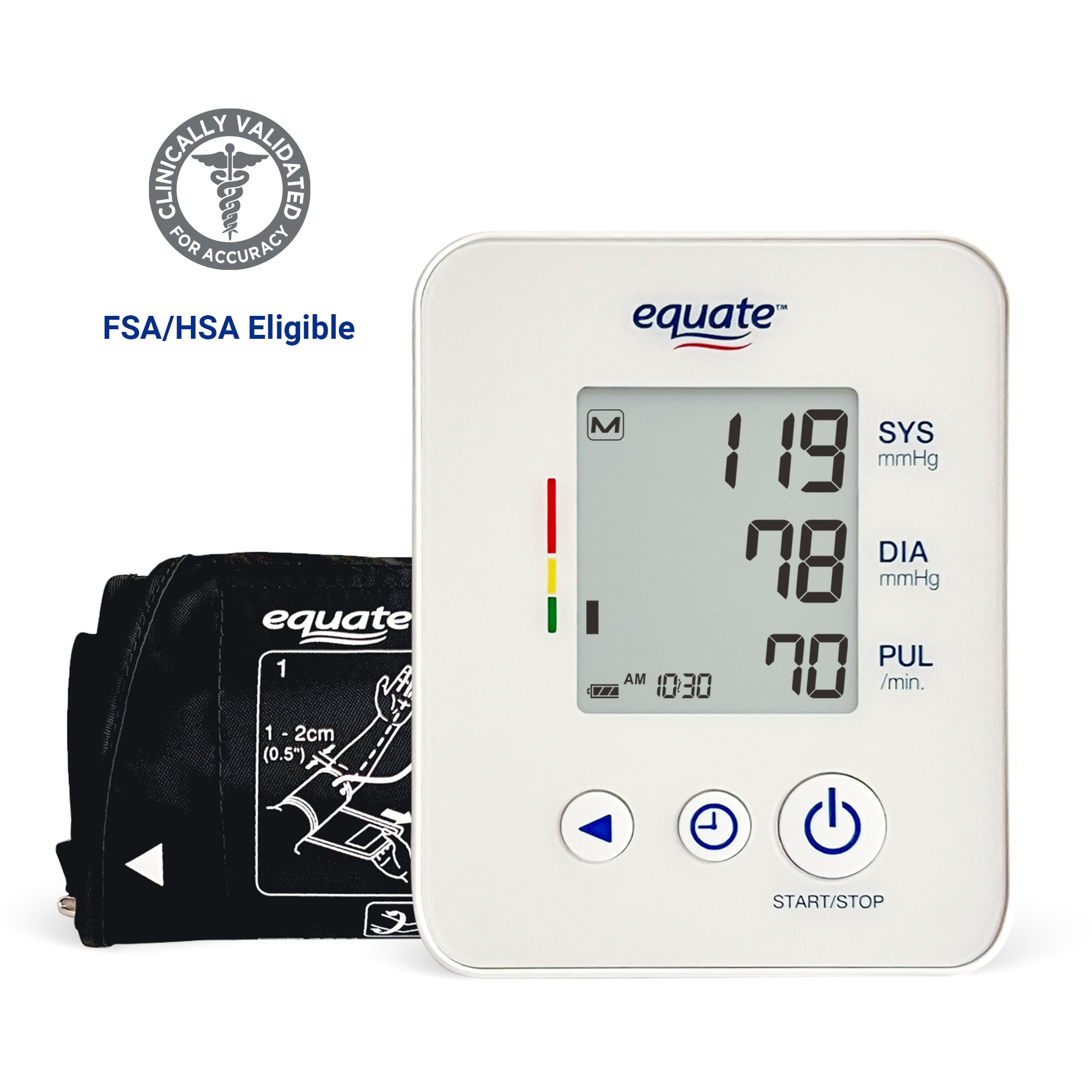 Monitor de presión arterial para brazo Equate con brazalete de rango amplio – Detección de latidos irregulares 4