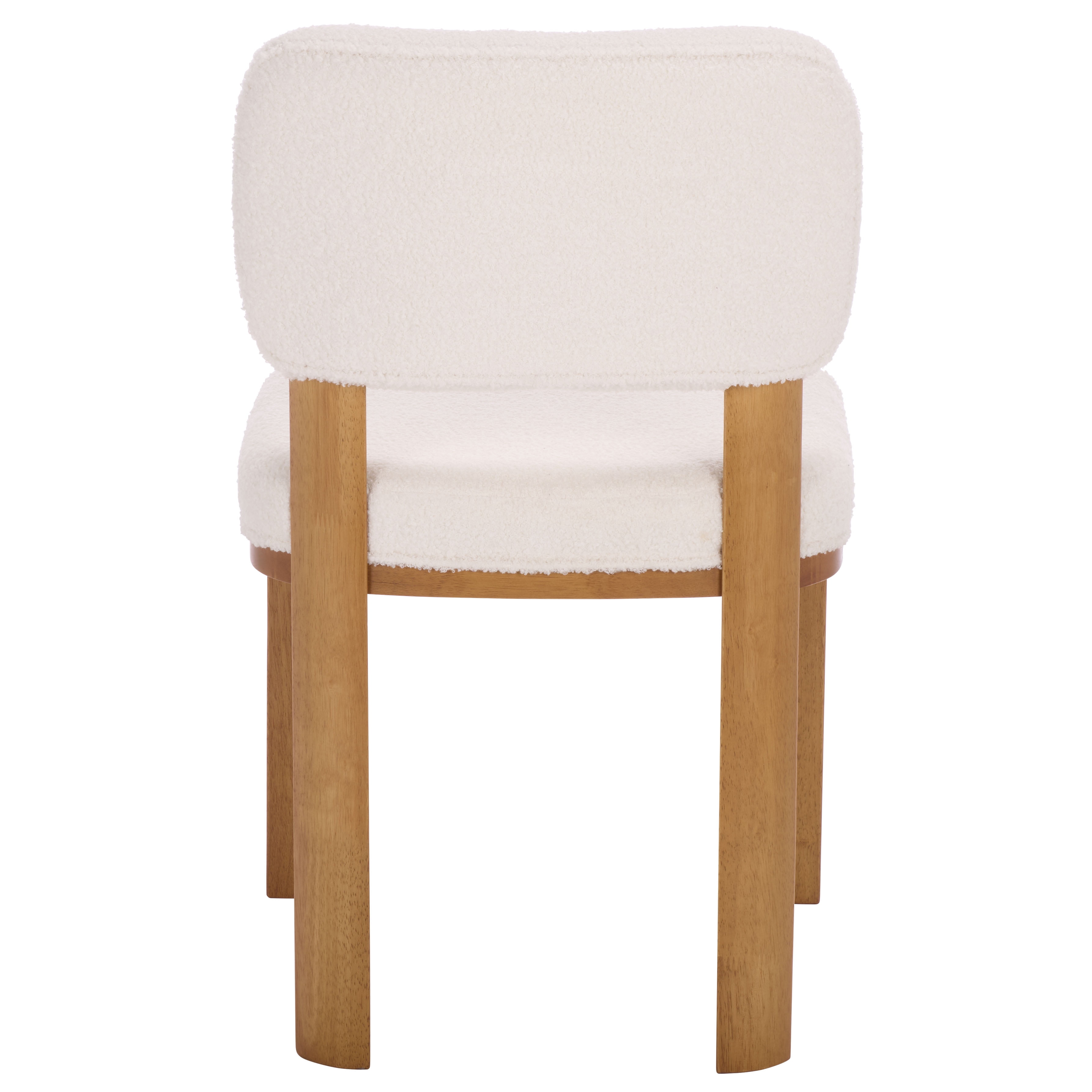 Safavieh Hyden Modern Wood and Fabric Dining Side Chairs, White / Light Walnut