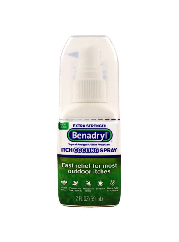 Benadryl Itch Relief Spray, Extra Strength, 2 oz (Pack of 4)