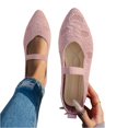 thumbnail image 5 of Women's Mesh Flats Mary Jane Shoes Pointed Toe Lightweight with Adjustable Instep Strap Knit Flat Shoes, 5 of 5