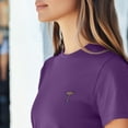 thumbnail image 5 of Dalix Espresso Martini Embroidered Lightweight Relaxed Jersey Tee Summer Cute Food Womens in Purple L Large, 5 of 5