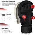 thumbnail image 4 of RDX MMA Hybrid Sparring Gloves, Maya Hide Leather, Open Ventilated Palm, Padded Mitts Martial Arts Kickboxing Muay Thai Training Cage Fighting, Men Adult, Punching Bag and Pads Workout, 4 of 9