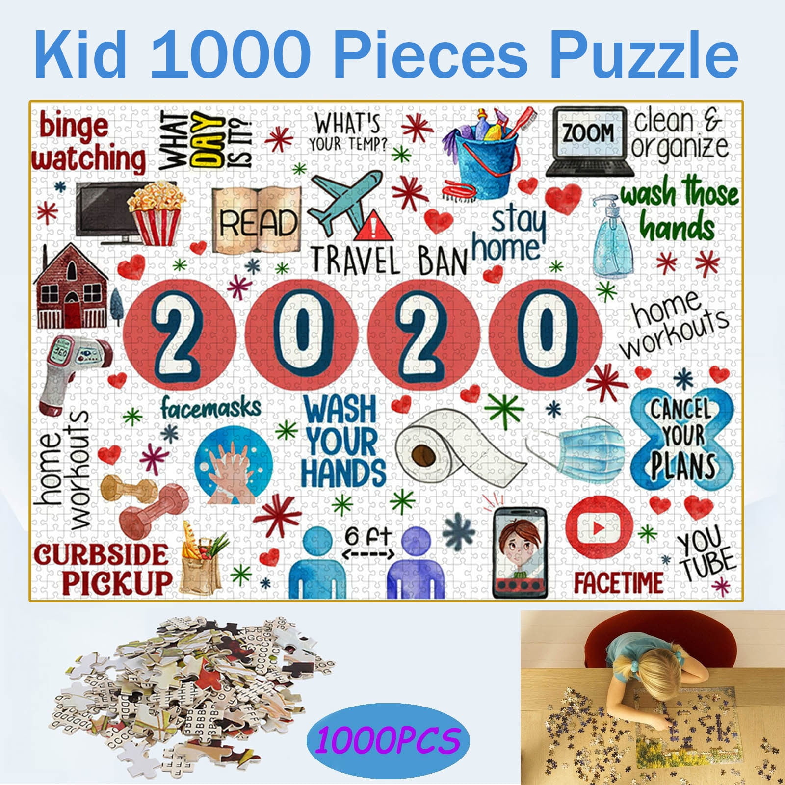 2020 New Educational 60 Piece Jigsaw Puzzles Adults Kids Puzzle With Plastic Box 