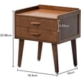 thumbnail image 5 of Maydear Nightstand with 2 Drawers for Bedroom, Bamboo Morden Bedside Table with Legs, Minimalist and Practical End Side Table End Table for Bedroom, Living Room, Walnut, 5 of 7