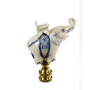 Finial Showcase Porcelain 1.25 Finials, Gold/White/Blue