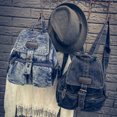 thumbnail image 2 of Sac à Dos en Denim Rétro Lavé pour Étudiants Mode Femme Bleu, 2 of 5