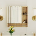thumbnail image 3 of Bathroom Mirror Cabinet Wall Mounted,Medicine Cabinet,Over The Toilet Storage Cabinet with Shelves and Towel Rack, 3 of 24
