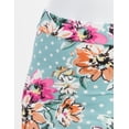 thumbnail image 2 of Doublju Women's Stretch Knit Bodycon Mini Skirt MINTFLOWER 3XL Plus Size, 2 of 3