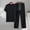 Black, variant on Mens Modal Pajamas Set Lightweight Loungewear Short Sleeve Top and Pants Soft Sleepwear Pjs Sets Size 5XL White
