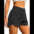 thumbnail image 2 of Pantalones Cortos Deportivos de Cintura Alta para Mujer, con Bolsillos, Elásticos, para Gimnasio. Negro L, 2 of 6